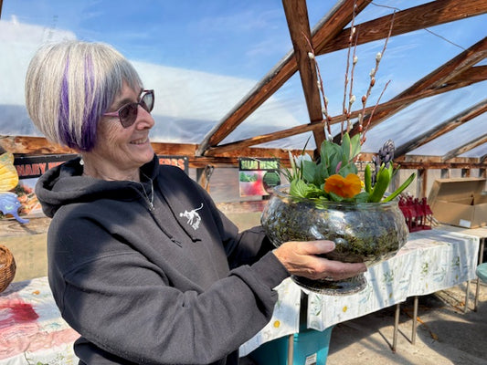 Punching into Spring Centrepiece