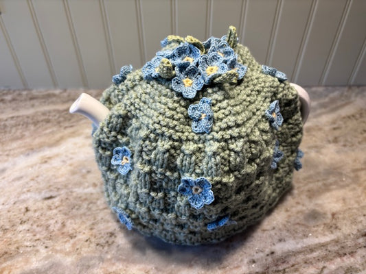 Floral Knitted Tea Cosy