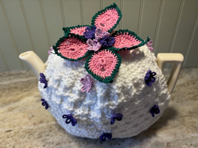 Floral Knitted Tea Cosy