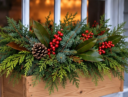 Natural  Evergreen Window Box Workshop