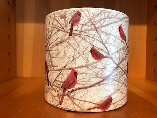 Cardinal in the Forest Crock